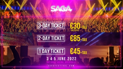 What are the prices of the SAGA Festival tickets - see how much the 1 or 2 day tickets cost